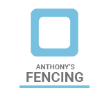 Anthony's Fencing company logo — blue square monogram