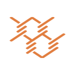 Fence Formula company logo — orange interlocking fence pickets
